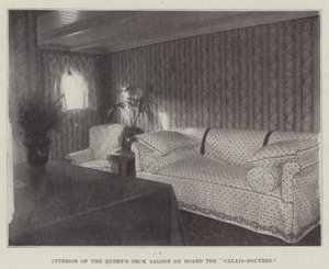 Intérieur du salon de pont de la reine à bord du Calais-Douvres - English Photographer