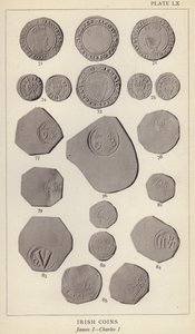 Pièces irlandaises, Jacques I, Charles I