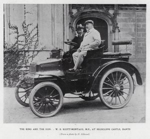 Roi Édouard VII avec le député W. E. Scott-Montagu, au château de Highcliffe, Hampshire - English Photographer