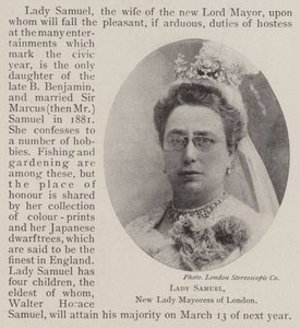 Lady Samuel, nouvelle lady-mairesse de Londres
