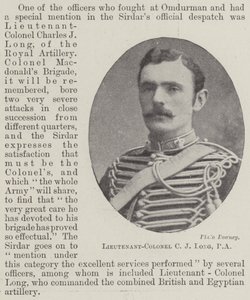 Lieutenant-Colonel C J Long, RA - English Photographer