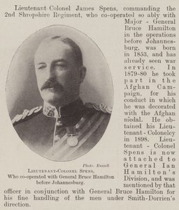 Lieutenant-colonel Spens, qui a coopéré avec le général Bruce Hamilton avant Johannesburg - English Photographer