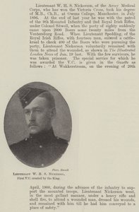 Lieutenant W H S Nickerson, première VC créée par le roi