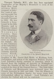 Lord Valentia, contrôleur de la maison de la reine