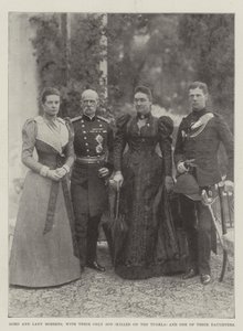 Lord et Lady Roberts, avec leur fils unique (tué sur le Tugela) et une de leurs filles