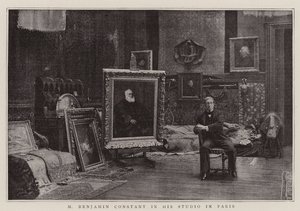 M. Benjamin Constant dans son atelier à Paris