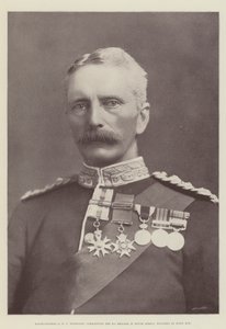 Le major-général E R P Woodgate, commandant la 9e brigade en Afrique du Sud, blessé à Spion Kop