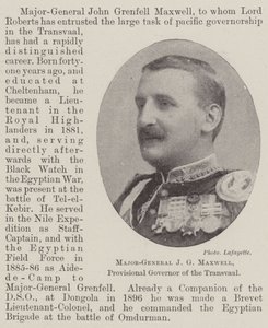 Major-Général J G Maxwell, Gouverneur provisoire du Transvaal - English Photographer