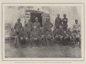 Major Harrison et officiers des 76e, 81e et 82e batteries de l