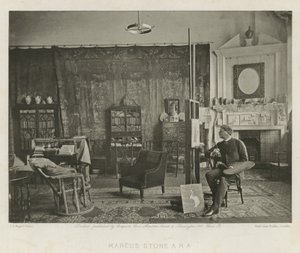 Marcus Stone dans son studio de Melbury Road - English Photographer