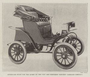 Voiture construite pour la reine par la City and Suburban Electric Carriage Company