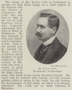 M. Evelyn Cecil, le nouveau député pour East Herts