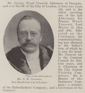 M. G W Truscott, nouveau shérif de la ville de Londres