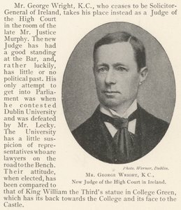 M. George Wright, KC, nouveau juge de la Haute Cour en Irlande