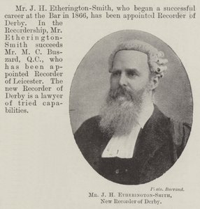 M. J H Etherington-Smith, nouveau greffier de Derby - English Photographer