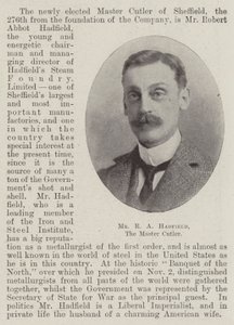 M. R A Hadfield, le maître coutelier