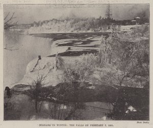 Niagara en hiver, les chutes le 7 février 1901 - English Photographer