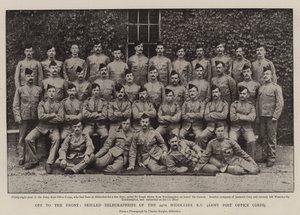 En route pour le front, télégraphistes qualifiés des 24e volontaires de fusiliers du Middlesex, corps de la poste militaire - English Photographer