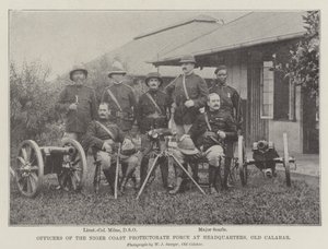 Officiers de la force de protection de la côte du Niger au quartier général, Old Calabar