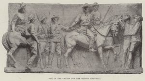 Un des panneaux pour le mémorial Wilson