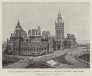 Ouverture du Parlement canadien le 16 mars, les Chambres du Parlement, Ottawa