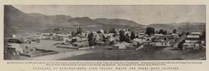 Panorama de Burghersdorp, colonie du Cap, occupée par les Boers