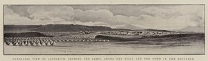 Vue panoramique de Ladysmith, montrant les camps parmi les collines et la ville au loin - English Photographer