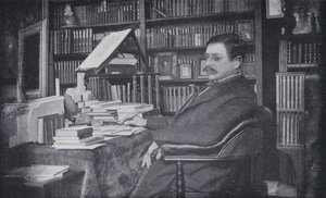 Paul Bourget dans son étude (photo n/b) - English Photographer