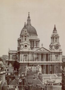 Carte postale de la façade ouest de la cathédrale Saint-Paul