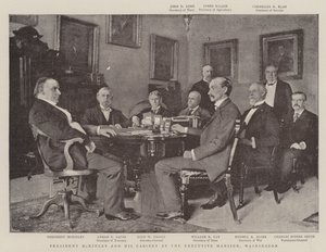 Le président McKinley et son cabinet à la résidence exécutive, Washington - English Photographer