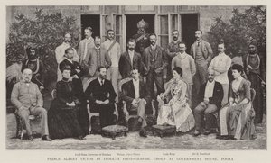 Le prince Albert Victor en Inde, un groupe photographique à la maison du gouvernement, Poona - English Photographer