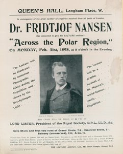 Programme de la conférence du Dr Fridtjof Nansen, À travers la région polaire - English Photographer