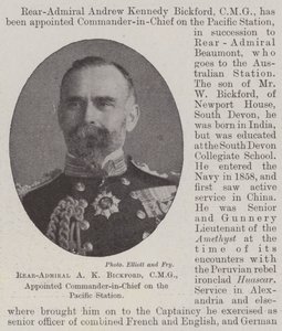 Contre-amiral A K Bickford, CMG, nommé commandant en chef de la station du Pacifique - English Photographer