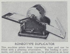 Duplicateur Roneotype - English Photographer