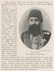Said Pacha, nouveau grand vizir turc