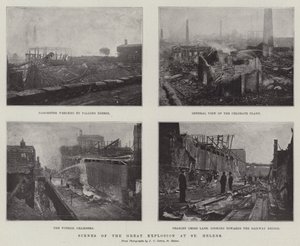 Scènes de la grande explosion à St Helens