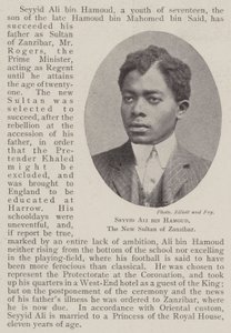 Seyyid Ali bin Hamoud, le nouveau sultan de Zanzibar - English Photographer