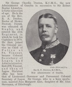 Sir G C Denton, KCMG, nouvel administrateur de Gambie - English Photographer