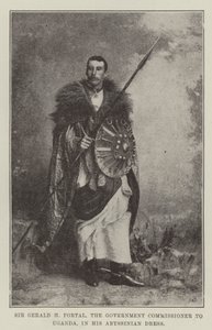 Sir Gerald H Portal, le commissaire du gouvernement en Ouganda, en tenue abyssinienne - English Photographer