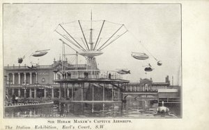 Les dirigeables captifs de Sir Hiram Maxim à l