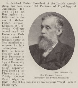 Sir Michael Foster, président de l