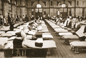 Hébergement : La petite salle, Alexandra Palace, illustration de Prisonniers allemands en Grande-Bretagne