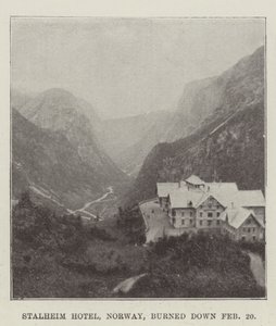 Hôtel Stalheim, Norvège, incendié le 20 février