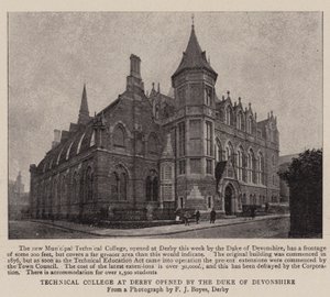 Collège technique à Derby inauguré par le duc de Devonshire - English Photographer