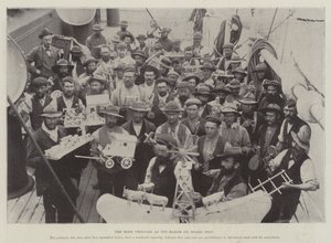 Le prisonnier boer comme fabricant de jouets à bord du navire - English Photographer