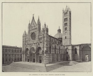 La cathédrale de Sienne, Italie, récemment endommagée par un incendie