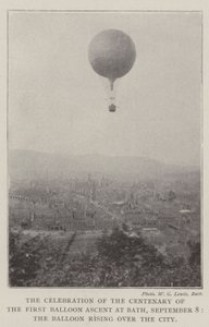 La célébration du centenaire de la première ascension en ballon à Bath, 8 septembre, le ballon s