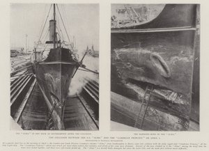 La collision entre le SS Alma et le Cambrian Princess le 1er avril