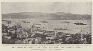 La Crise en Turquie, les Navires de Garde au Large de Constantinople