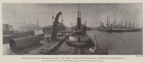 Le déclassement des navires de guerre obsolètes, les bassins du chantier naval de Portsmouth, montrant la surpopulation - English Photographer